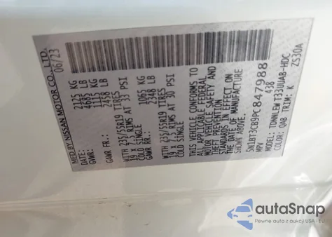 2023 Nissan Rogue Sl Intelligent Awd from USA, damaged, VIN 5N1BT3CB9PC847988